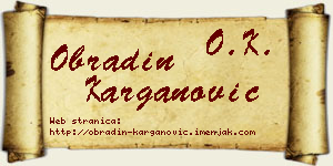 Obradin Karganović vizit kartica